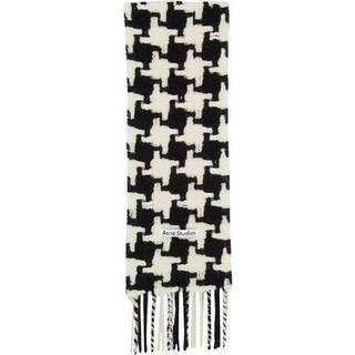 Acne Studios Houndstooth alpaca-blend scarf - multicoloured - One Size