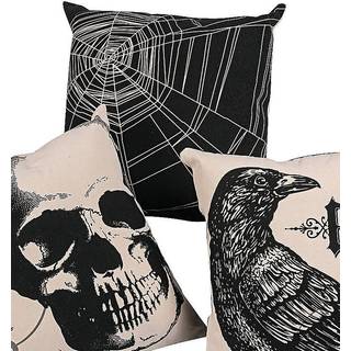 Vintage Halloween Kissen mit Spinnennetz