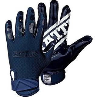 Battle Sports Triple Threat Bride modtager Fodboldhandsker Ultra Stick Voksne & Youth Gloves - Youth Small Navy