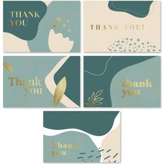 Rileys tak kort med konvolutter 50 -t?lling guldfolie - blanke no Nota kort tak noter blank kort med konvolutter tak ?nske kort bryllupseksamen b