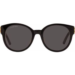 Balenciaga BB0134SA Asian Fit 001 55 Solbriller Kvinder Black - Black - 55mm