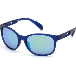 Adidas Sport Unisex SP0011 91C Solbriller Plast Blå Grøn Pantos Normal - Blå