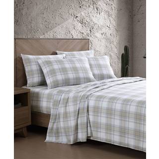 Wrangler- King Sheet Set Silky & Lightweight Bedding Set Casual Home D? Cor (Dayton Valley Plaid Beige King)