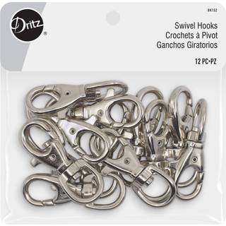 Dritz Swivel Hooks 2 1/4in Nikkelpose & tote tilbehør 12ct