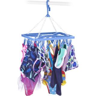 Whitmor Clip and Drip Hanger - Hængende tørringsstativ - 26 klip blå