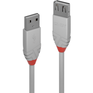 LINDY USB 2.0 Typ A Verlängerungskabel Anthra Line 0.5m