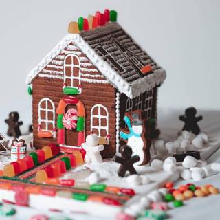 Handstand Kitchen Gingerbread House 5-delt ægte bagesæt med opskrifter