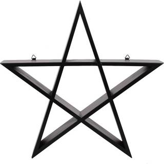 Schwarzes Pentagramm Regal 40cm