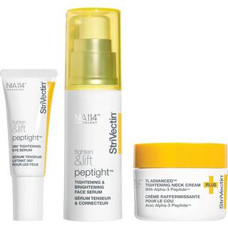 Strivectin Draw & Lift Power Starters Trio Kit 3 Piece Peptide Kit For Face Eyes and Neck för att synligt minska utseendet på rynkor och fina lin