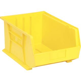 Binstabling eller h?ngende 11W x 16d x 8H foran/bag/side greb mod anti-slide lock (3) divider-slot bagh?nger st?bt etiketholder polypropylen gul