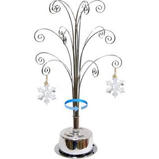 Hohiya Ornament Tree Display Stand Roating Holder Hanger 16,75 tommer trådkrog Hængende metal til jul Swarovski Crystal Glass Decorations Gift Ta