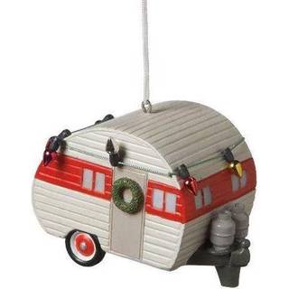 Midwest-CBK Camper Trailer Ornament (hvid og r?d)
