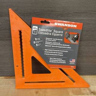 Swanson Tool Co. Inc Swanson Tool Co T0701 12 Inch Orange Composite Speedlite Speed ???quare Layout Tool lavet af polystyren med h?j p?virkning