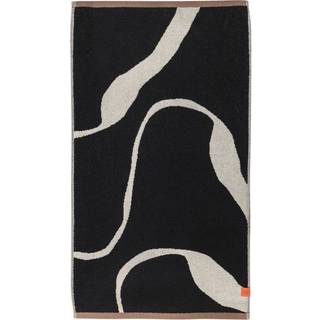 Mette Ditmer Nova Arte badehåndklæde 70x133 cm Black/Offwhite