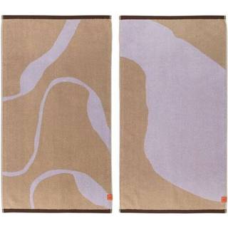 Mette Ditmer Nova Arte gæstehåndklæde 40x55 cm 2-pak Sand/Lilac