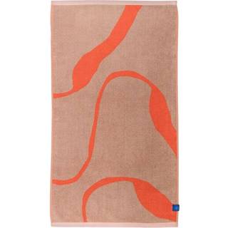 Mette Ditmer Nova Arte badehåndklæde 70x133 cm Latte/Orange