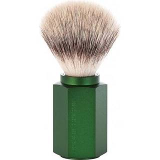 Mühle x Mark Braun Hexagon Silvertip Fiber® Barberkost, Aluminium Forest (21 mm)