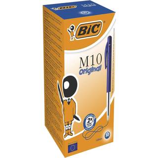 Bic kuglepen M10 original trykmekanisme 1.0mm assorteret farver 50 stk.