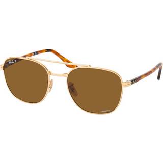 Ray - Ban Unisex RB3688 001/AN Solbriller Metal Guld Brun Firkantet Polariseret