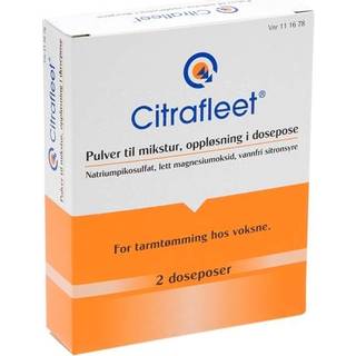 Citrafleet 0,01g+3,5g+10,97g (Håndkøb, apoteksforbeholdt) 2 stk Pulver til oral opløsning, breve