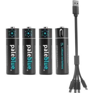 Pale Blue Li-Ion genopladelige AA-batteri - 1700 mAh - 4 stk
