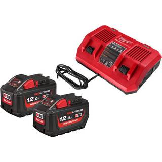 Startsæt M18, 2×HB12 12Ah + lader DFC, HNRGO3-122