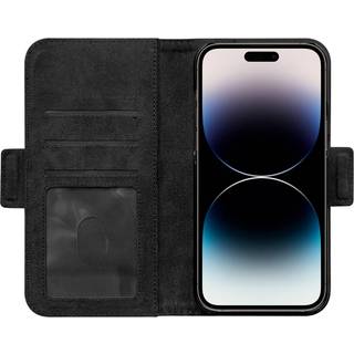 iPhone 14 Pro Max Key Nordfjord Slim Wallet Læder Cover m. Pung - Sort