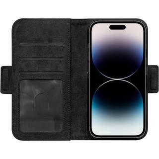 iPhone 14 Pro Key Nordfjord Slim Wallet Læder Cover m. Pung - Sort