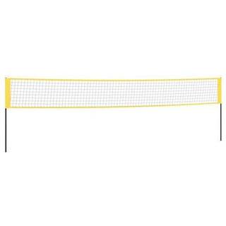 badmintonnet 600x155 cm PE-stof gul og sort
