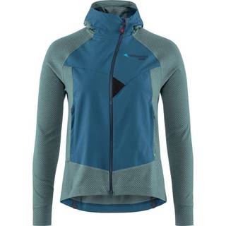 Klättermusen Women's Hugin Zip Hoodie Frost Green/Monkshood Blue, Frost Green-Monkshood Blue, S