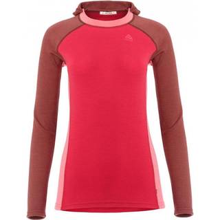 Aclima Women's WarmWool Hoodsweater V2 Spiced Apple/Jester Red/Spiced Coral, M