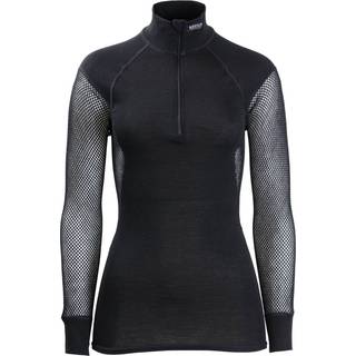 Brynje Women's Wool Thermo Zip Polo Black, XL