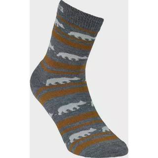 Gridarmor Striped Bear Merino Socks Grey/Beige/White, 40-43