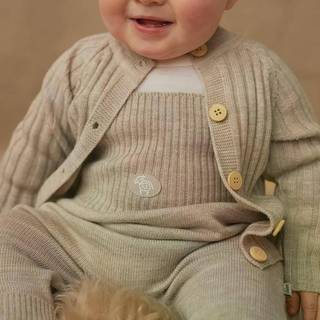 Lillelam Nature Babycardigan Lysbeige 62 cm  Beige  62 cm  Unisex