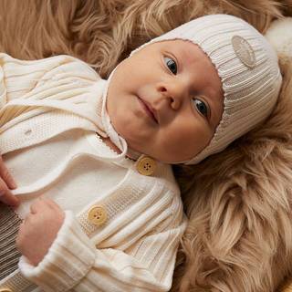 Lillelam Nature Babycardigan Cremefarvet 68 cm  Creme  68 cm  Unisex