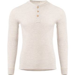 Aclima Warmwool Granddad shirt Merino sweatere Herrer størrelse L farve hvid