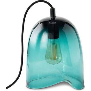 Magnor Klem glas lampe medium 28x20 cm Turkis