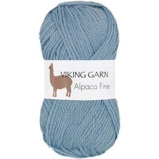Viking Alpaca Fine 621 Blå Indhold: 85% alpaca, 15% højlandsuld Vægt/længde: 50 g. = ca. 166 meter Anbefalede pinde: 3 mm Strikkefasthed: 10 x 10 cm = 28 m Vask: Uldvask ved 30 ℃.