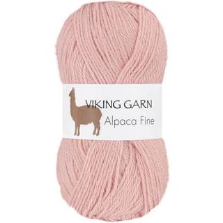 Viking Alpaca Fine 652 Pudderrosa Indhold: 85% alpaca, 15% højlandsuld Vægt/længde: 50 g. = ca. 166 meter Anbefalede pinde: 3 mm Strikkefasthed: 10 x 10 cm = 28 m Vask: Uldvask ved 30 ℃.
