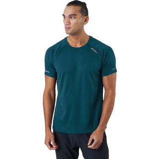 2XU Men's Aero Tee Deep Jade/Silver Reflective, S