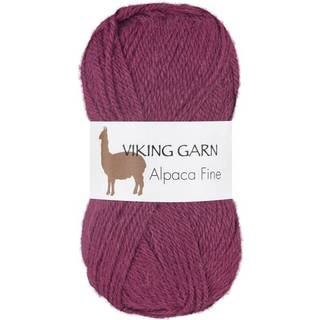 Viking Alpaca Fine 660 Mørk Rosa Indhold: 85% alpaca, 15% højlandsuld Vægt/længde: 50 g. = ca. 166 meter Anbefalede pinde: 3 mm Strikkefasthed: 10 x 10 cm = 28 m Vask: Uldvask ved 30 ℃.