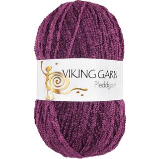Viking Pleddgarn 769 Mørk lilla Indhold: 88% Akryl, 12% polyester Vægt/længde: 350 g = ca. 875 m Anbefalede pinde: 6 mm Strikkefasthed: 10 cm = 14 m Vask: Kan vaskes på maskine / Finvask 40ºC / Tørres fladt.