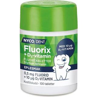 Nycodent Fluorix 0,5 mg D3-Vitamin Æble - 100 tabl.