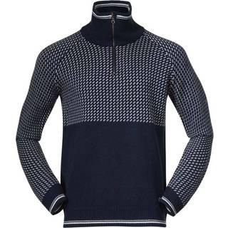 Bergans Men's Alvdal Wool Half Zip Navy Blue/Vanilla White, M