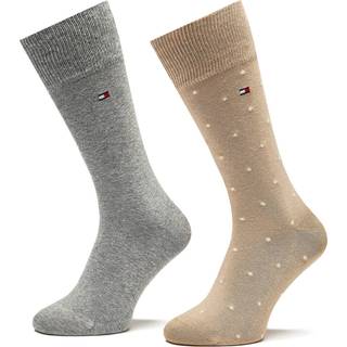 Tommy Hilfiger 2-pak Men Dot Socks - Beige - Str 39/42 * Kampagne *