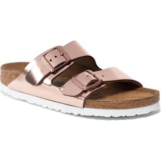 Birkenstock Women's Arizona Soft Footbed Lena Metallic Copper, 41