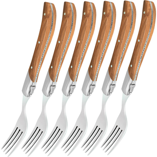 Laguiole By Hâws Steak Gafler Oliventræ (6 stk.)