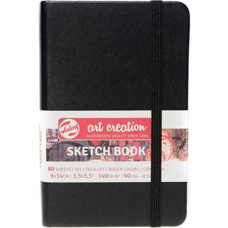Royal Talens Art Creation Sketch skitsebog 9x14 cm, sort omslag – 140 g/m², 80 ark