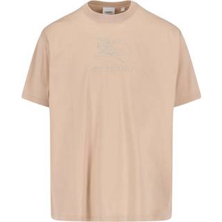 Burberry Embroidered cotton jersey T-shirt - beige - IT 50