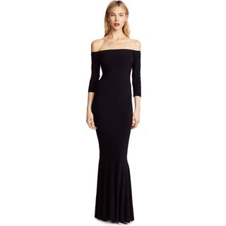 Norma Kamali Off-shoulder fishtail gown - black - XL